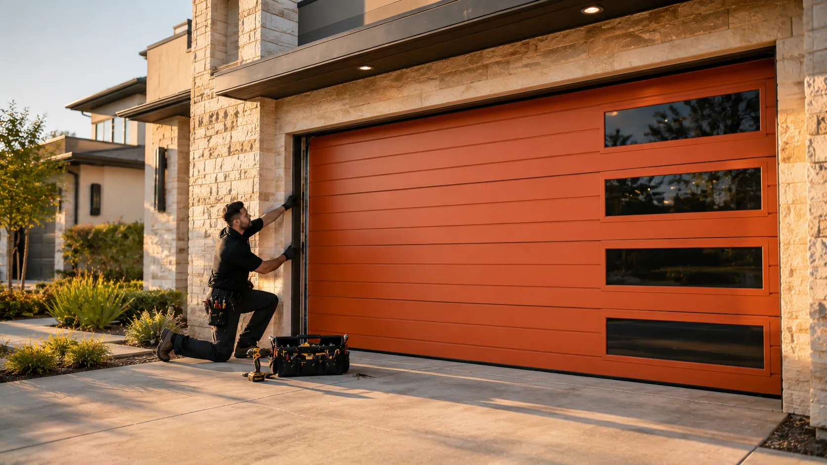 Garage Door Work in Montopolis