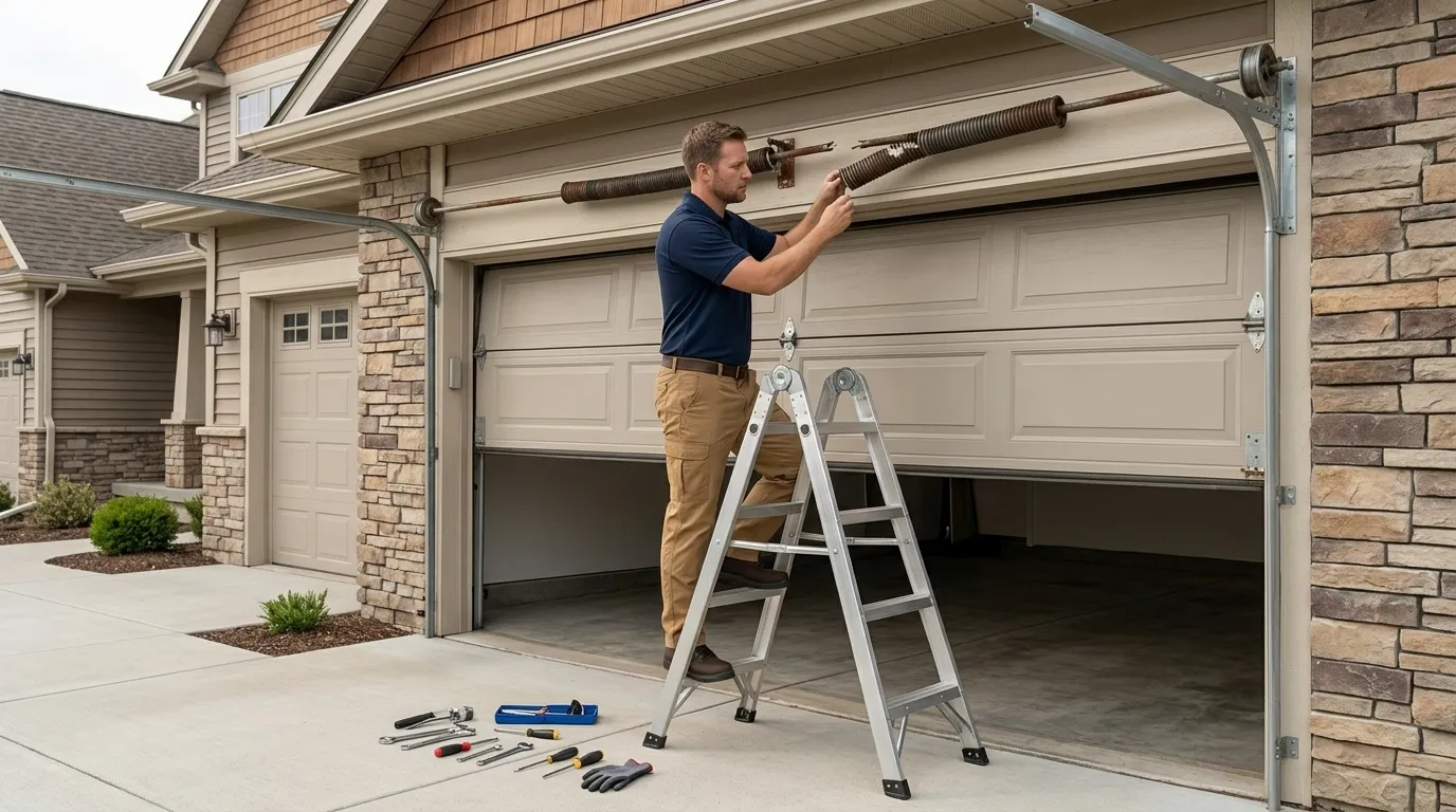 Insulated panel garage door