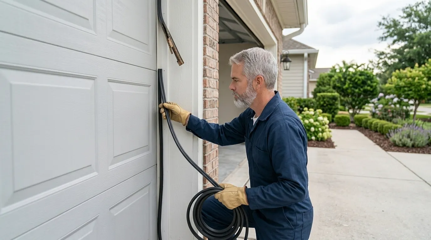 Insulated panel garage door