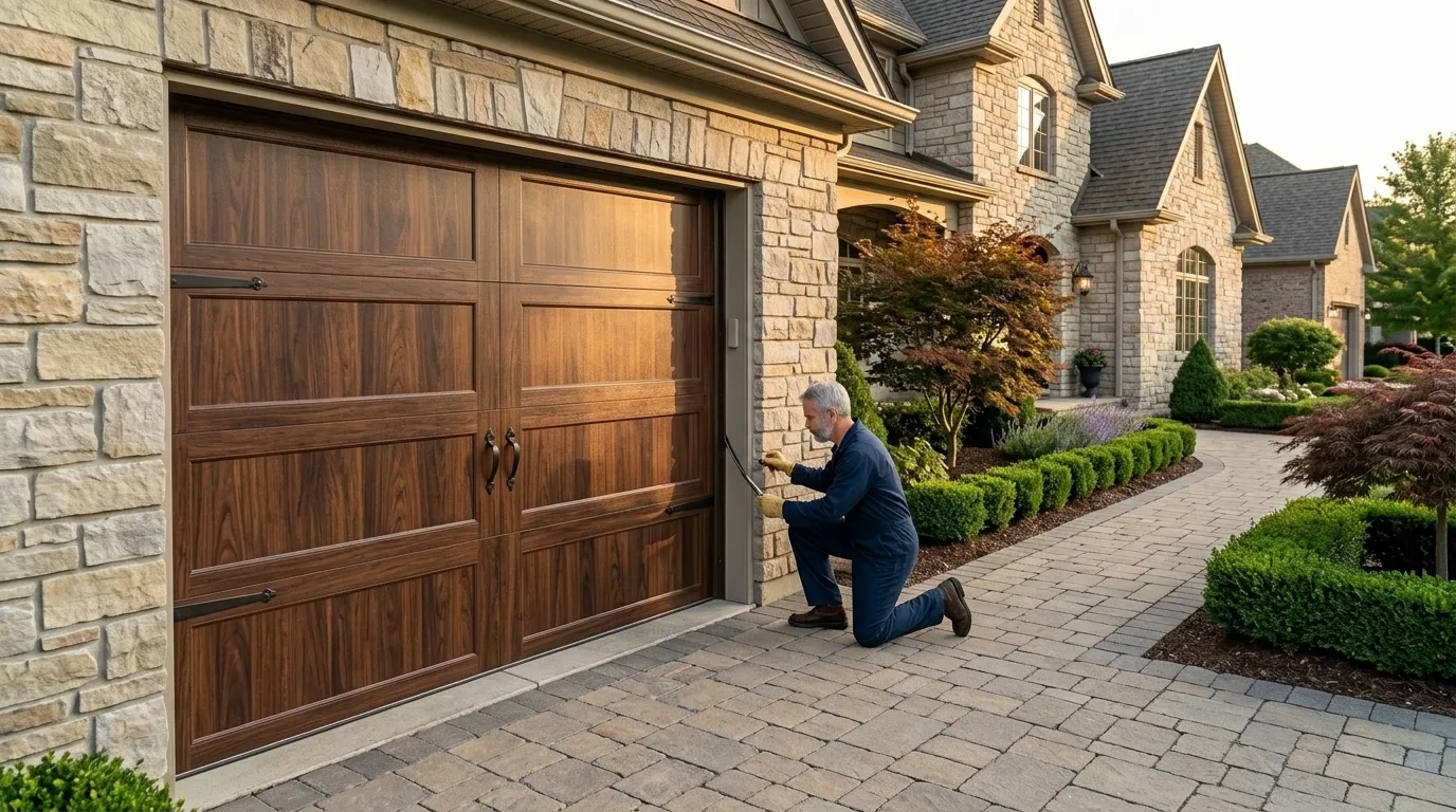 Insulated panel garage door